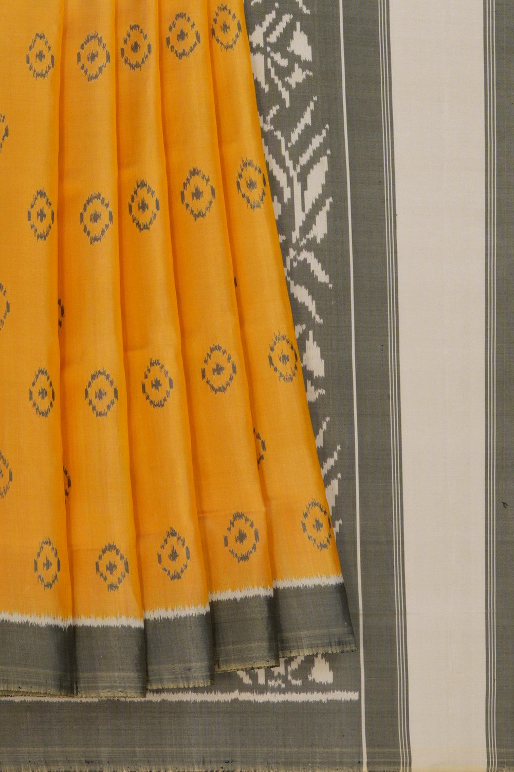 Image of Rajkot Silk Yellow Saree